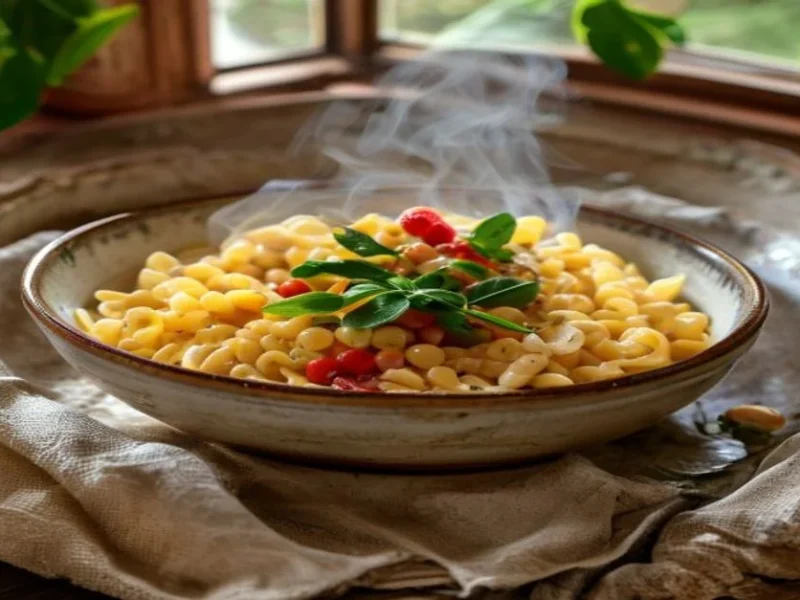 Pâtes et Ceci — receta de cocina italien