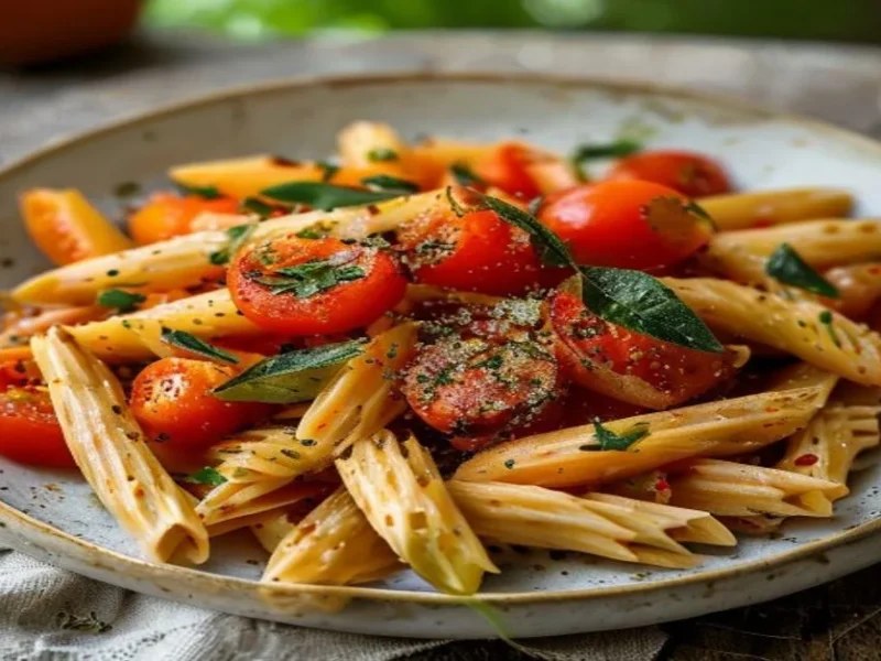 Penne all’Arrabbiata — receta de cocina Italiana