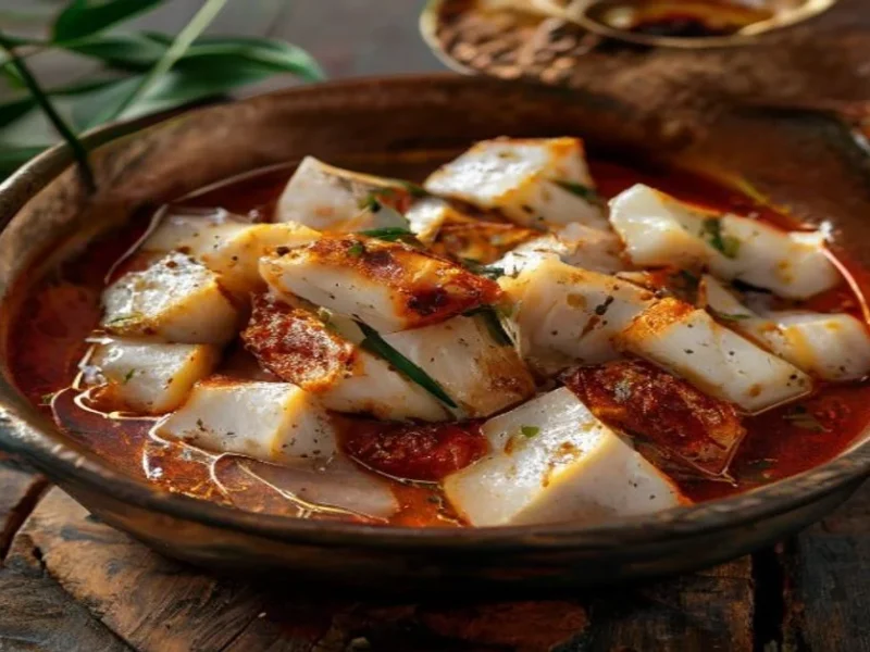 Pescado al curry rojo — receta de cocina India