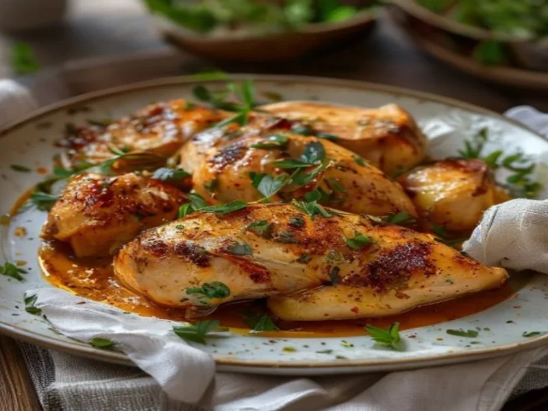 Chicken Moutarde — receta de cocina Mediterranean