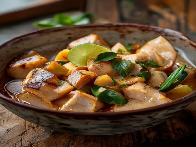Pollo al Coco y Galanga — receta de cocina Thai