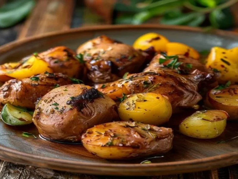 Rosemary Chicken and Potatoes — receta de cocina Mediterranean
