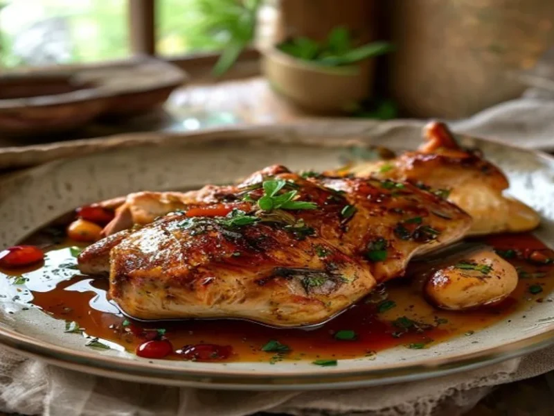 Chicken with Balsamic Vinegar — receta de cocina Italian