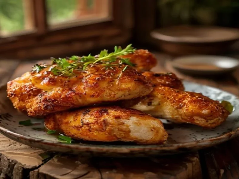 Pollo empanado air fryer — receta de cocina Mediterranean