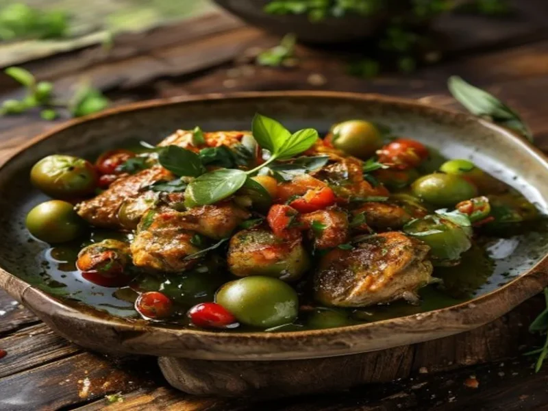 Pollo en Mole Verde — receta de cocina Mexican