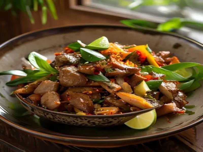 Chicken Pad Krapow — receta de cocina Thai