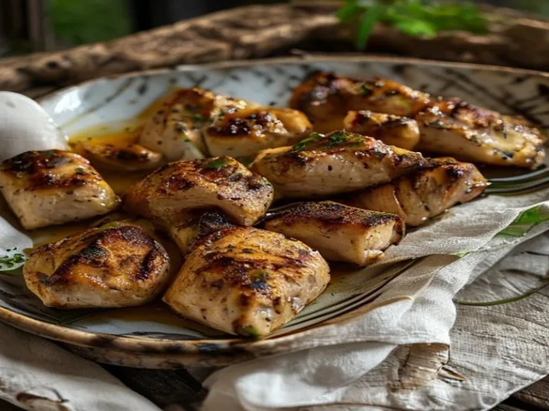 Pollo Souvlaki — receta de cocina Mediterránea