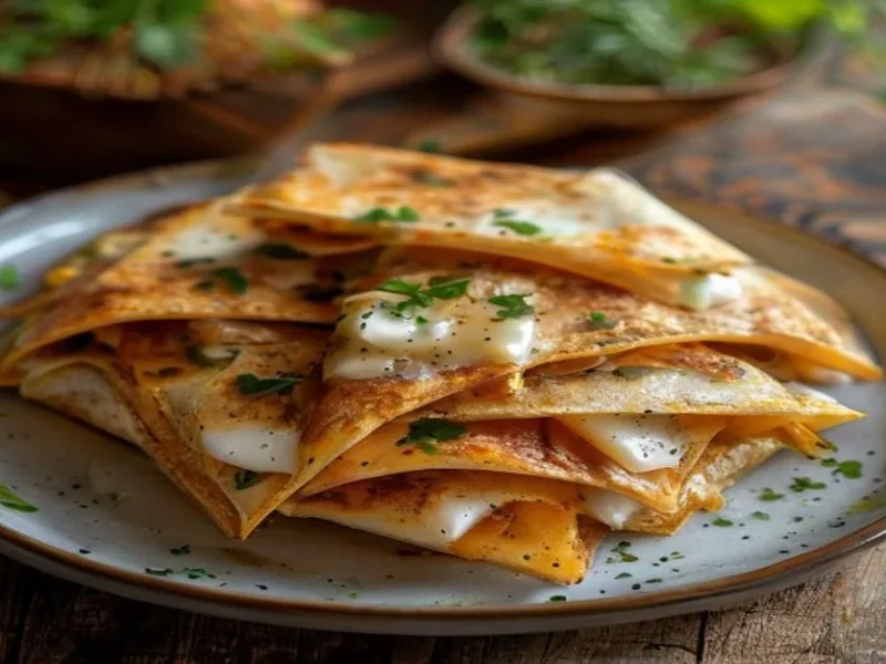 Quesadilla crujiente air fryer — receta de cocina Mexicana