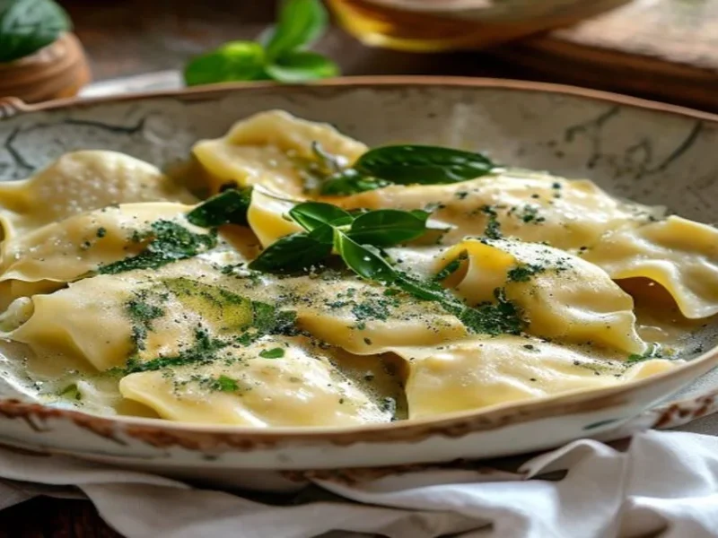 Ravioli di Ricotta e Espinacas — receta de cocina Italiana