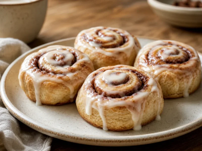 Healthy Cinnamon Rolls with Yogurt Glaze — receta de cocina Mediterranean