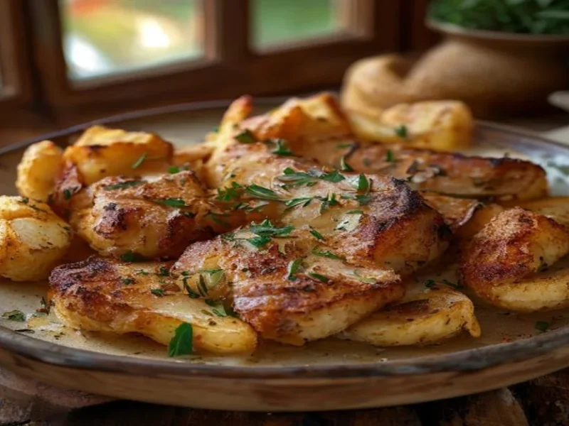 شنيتزل إسرائيلي مع البطاطس — receta de cocina متوسطة