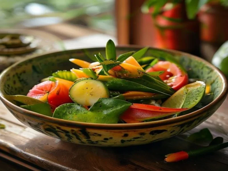 Som tam pu con cangrejo de rio — receta de cocina Thaïlandaise