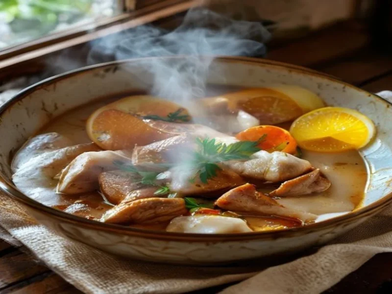 Soupe avgolemono au poulet et au citron — receta de cocina méditerranéen