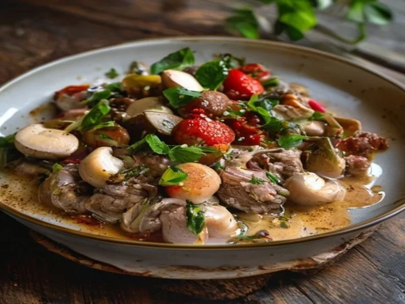 Stroganoff casero de ternera — receta de cocina Internacional
