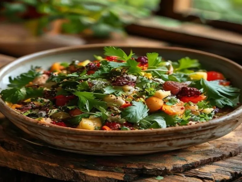 Tabbouleh libanesa tradicional — receta de cocina Mediterránea