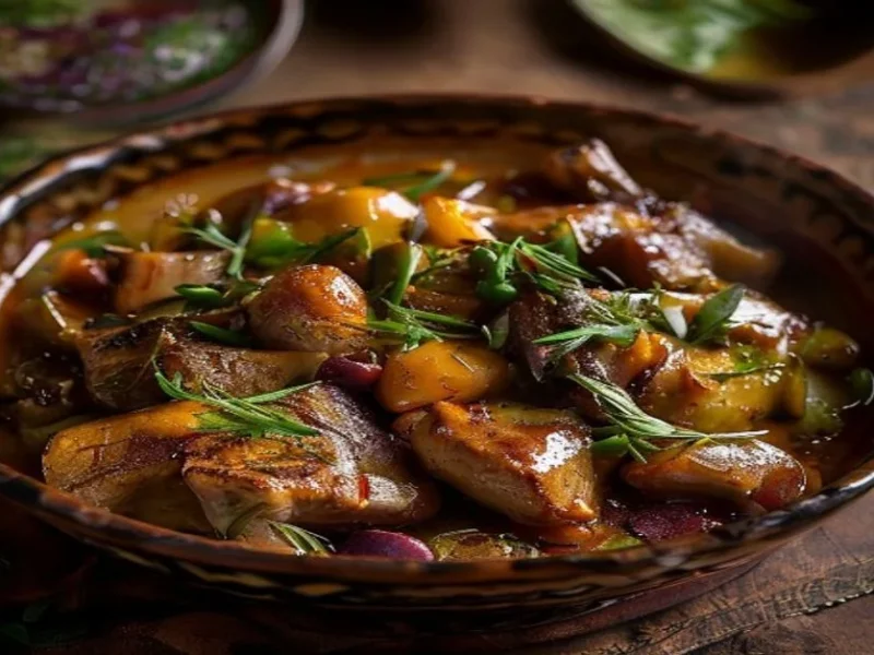 Tajine de pollo con aceitunas marroqui — receta de cocina Marroquí