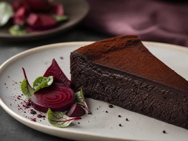 Tarta de chocolate y remolacha sin harina — receta de cocina Mediterranean