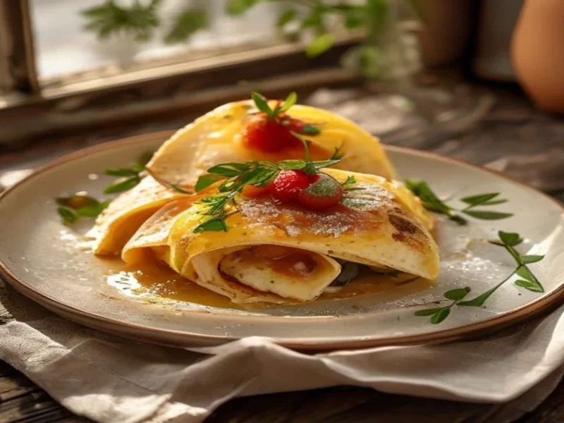 Tortilla francesa dulce — receta de cocina Mediterránea