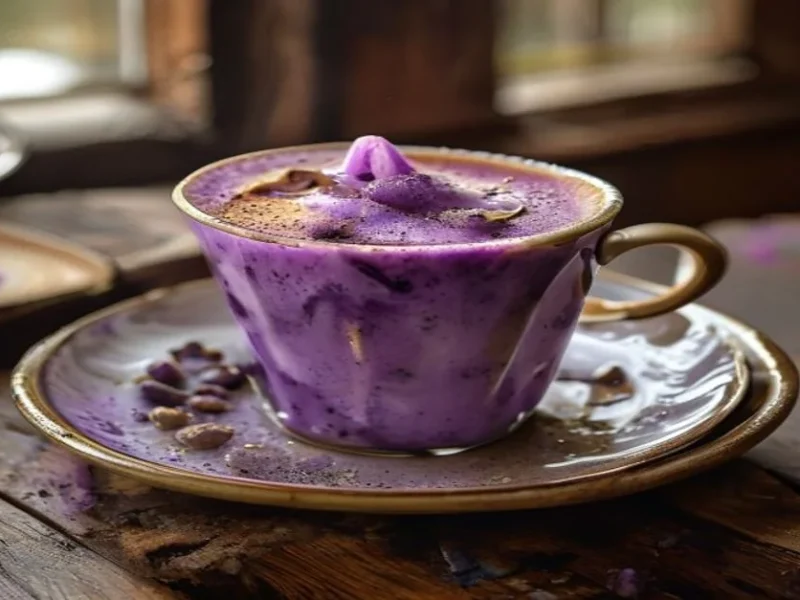 Ube latte — receta de cocina Asiática